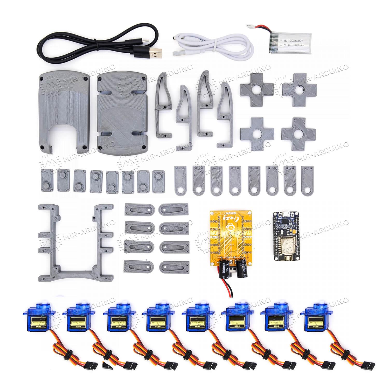 Купить набор для моделирования Ардуино (Arduino) Spider Robot в Омске, цена  6010 рублей в Mir-arduino.ru